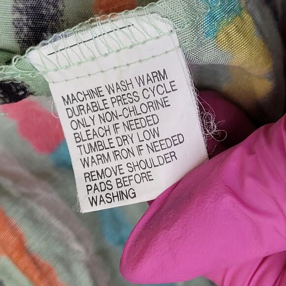 DOCKERS Colorful Stripes Button Shirt Large 24x29 Baggy - Picture 7 of 12